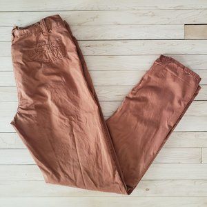 ESPRIT COLLECTION Women's Academia Terracotta Brown STRAIGHT LEG Chino Pants 8